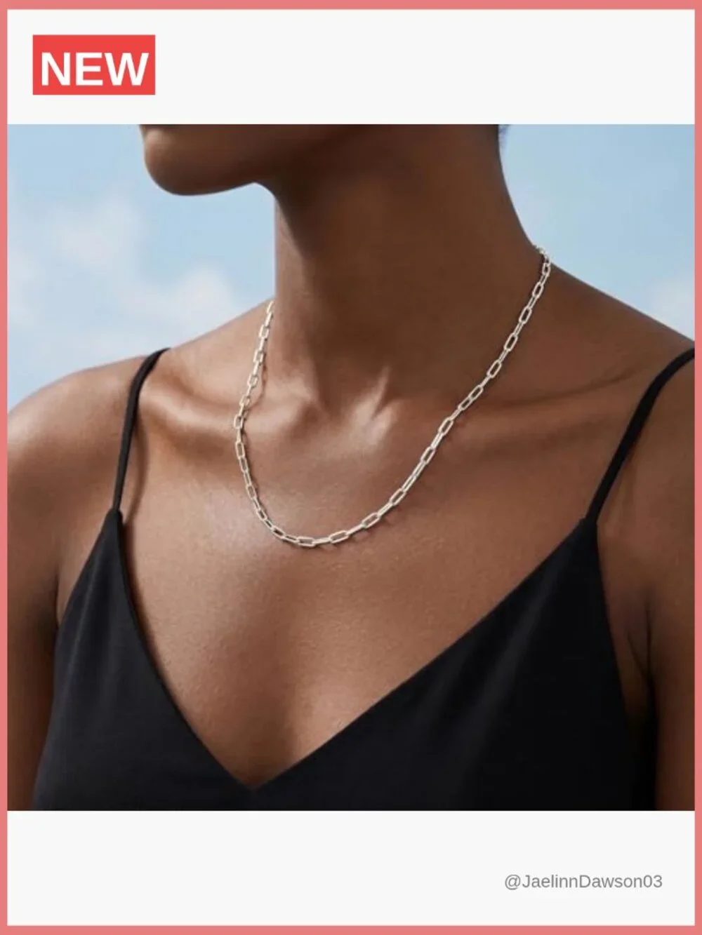925 Sterling Silver Paperclip Chain Necklace 16-22 Inch